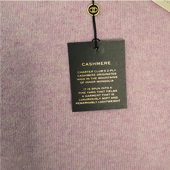 Charter Club Luxury Crew Sweater Cashmere Chantilly Pink Size Petite Small. New! - Picture 5 of 7